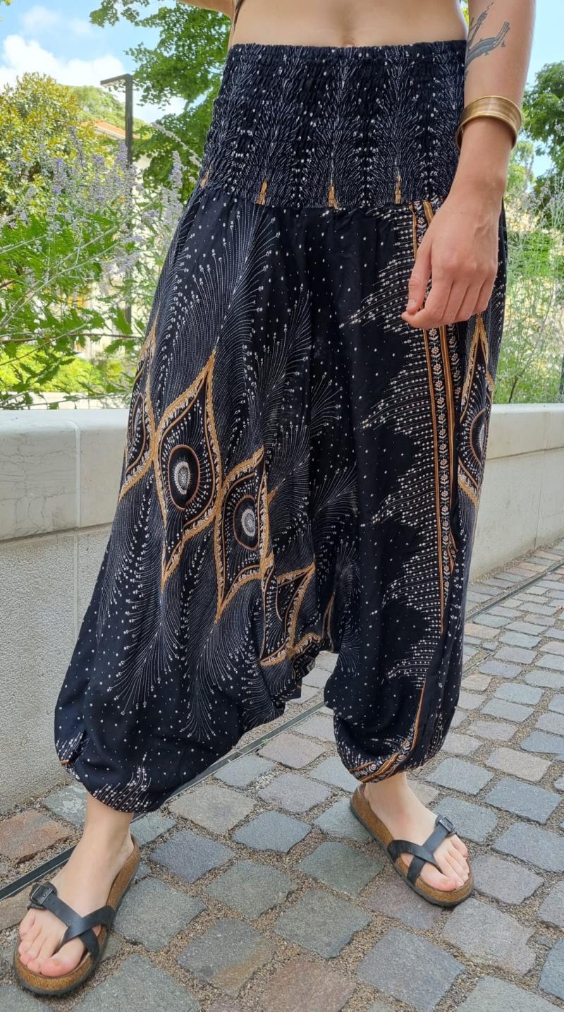 PANTALONI CAVALLO BASSO PAVONE NERO